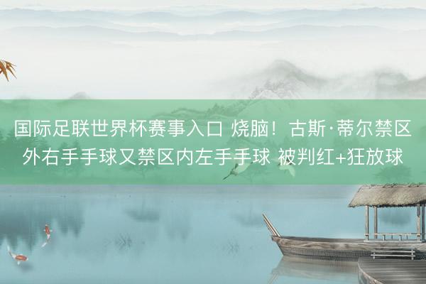 国际足联世界杯赛事入口 烧脑！古斯·蒂尔禁区外右手手球又禁区内左手手球 被判红+狂放球